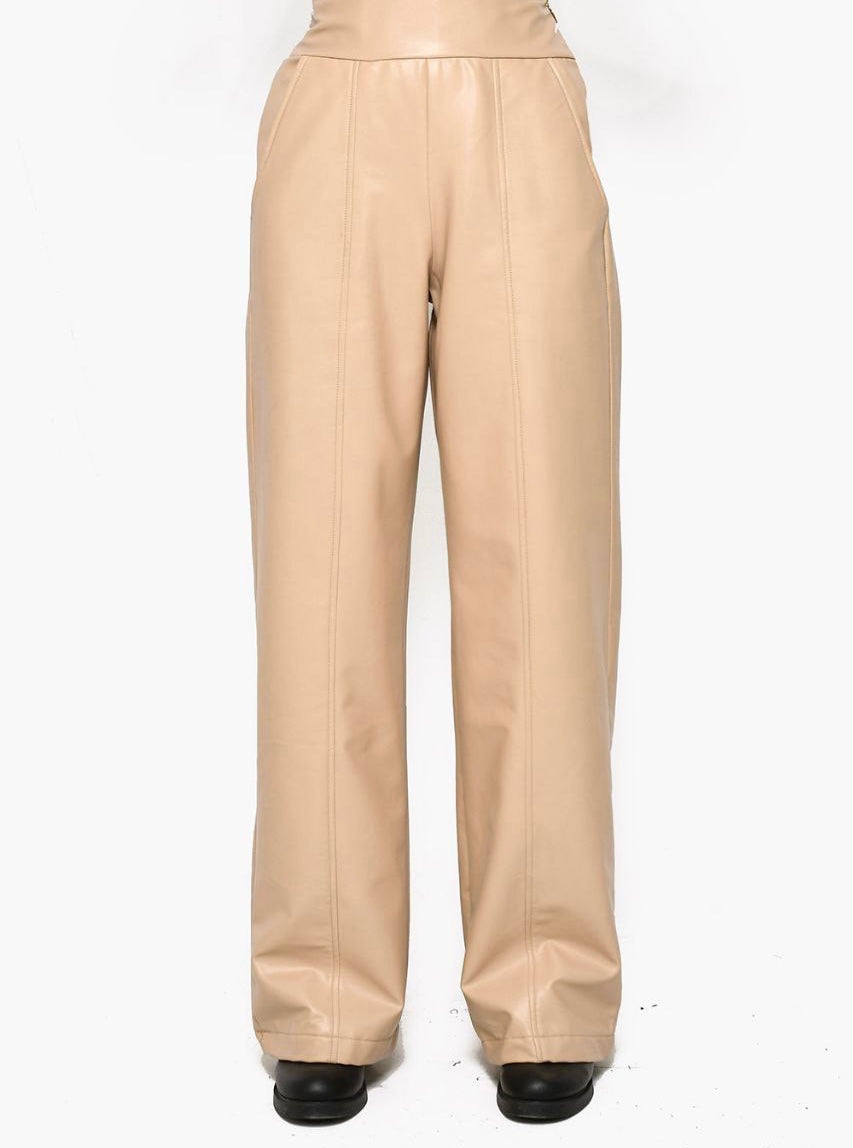 Beige Ecopele pantaloons