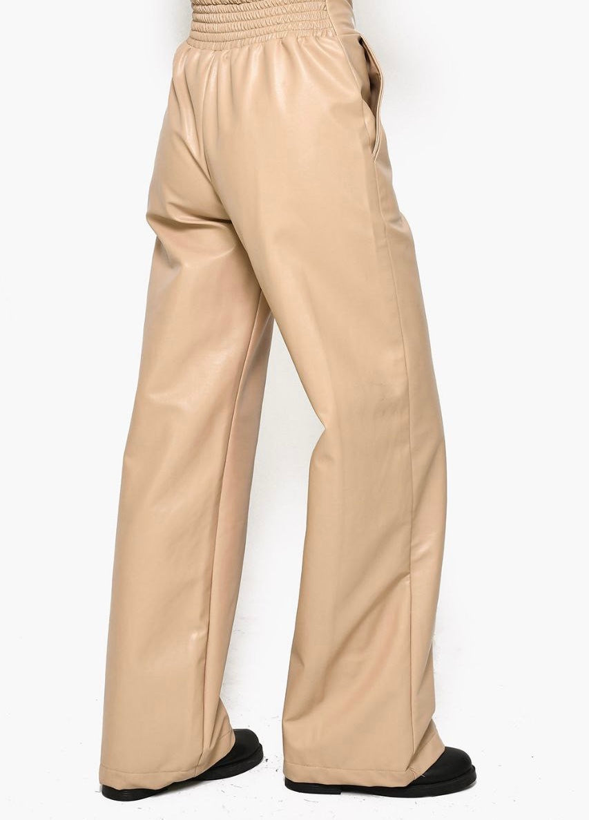 Beige Ecopele pantaloons