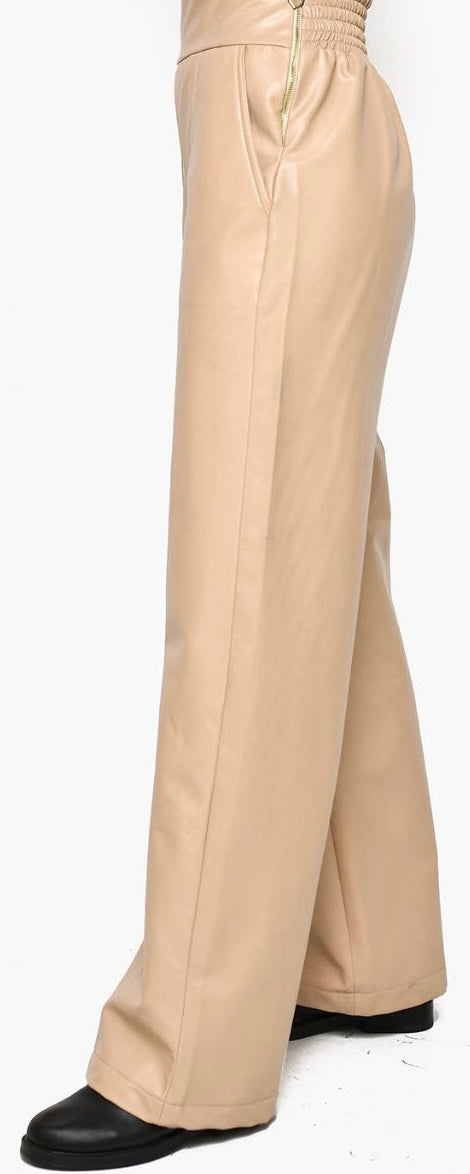 Beige Ecopele pantaloons