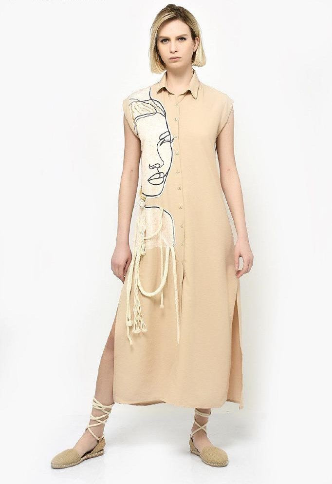 Cara Beige Dress