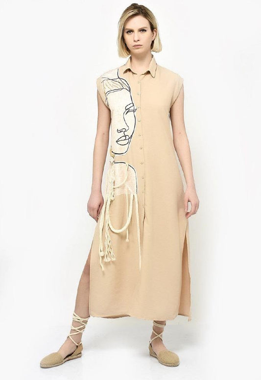 Cara Beige Dress